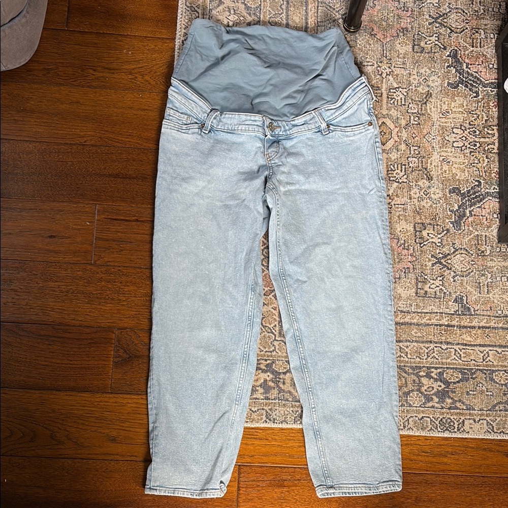 H&M Light Blue Ankle & Cropped Jeans maternity